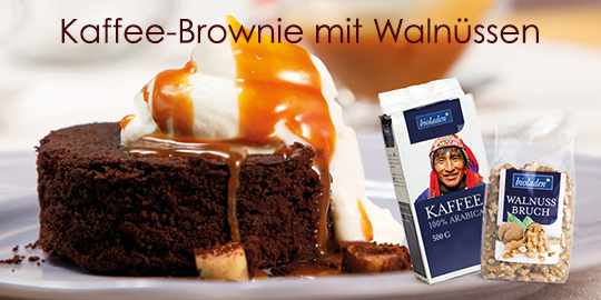 Kaffeebrownie mit Walnüssen