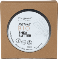 Artikelbild: Reine Bio Shea-Butter Körperbutter 100ml in Weißblechdose, Umkarton