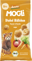 Artikelbild: Dinkel Bällchen, Tomate und Karotte