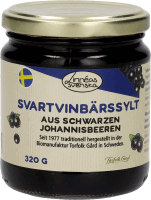 Artikelbild: Svartvinbärssylt, Fruchtaufstrich aus Schwarze Johannisbeeren, kbA
