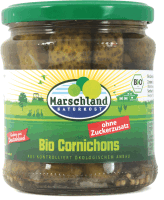 Artikelbild: Bioland Bio-Cornichons ohne Zuckerzusatz 370 ml Gl. MARSCHLAND