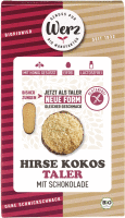 Artikelbild: Hirse Kokos Zungen mit Schokolade, glutenfrei