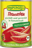 Artikelbild: Tomaten geschält und geviertelt in der Dose