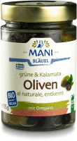 Artikelbild: MANI Grüne & Kalamata Oliven al naturale, entkernt