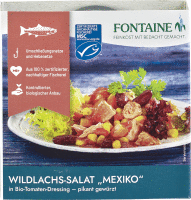 Artikelbild: Wildlachs-Salat Mexiko in Bio-Tomatendressing – 