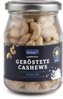 Artikelbild: Geröstete Cashews mit Salz im Pfandglas