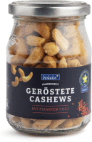 Artikelbild: Geröstete Cashews mit Chili im Pfandglas