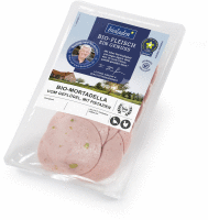 Artikelbild: Geflügel-Mortadella-Pistazie, geschnitten